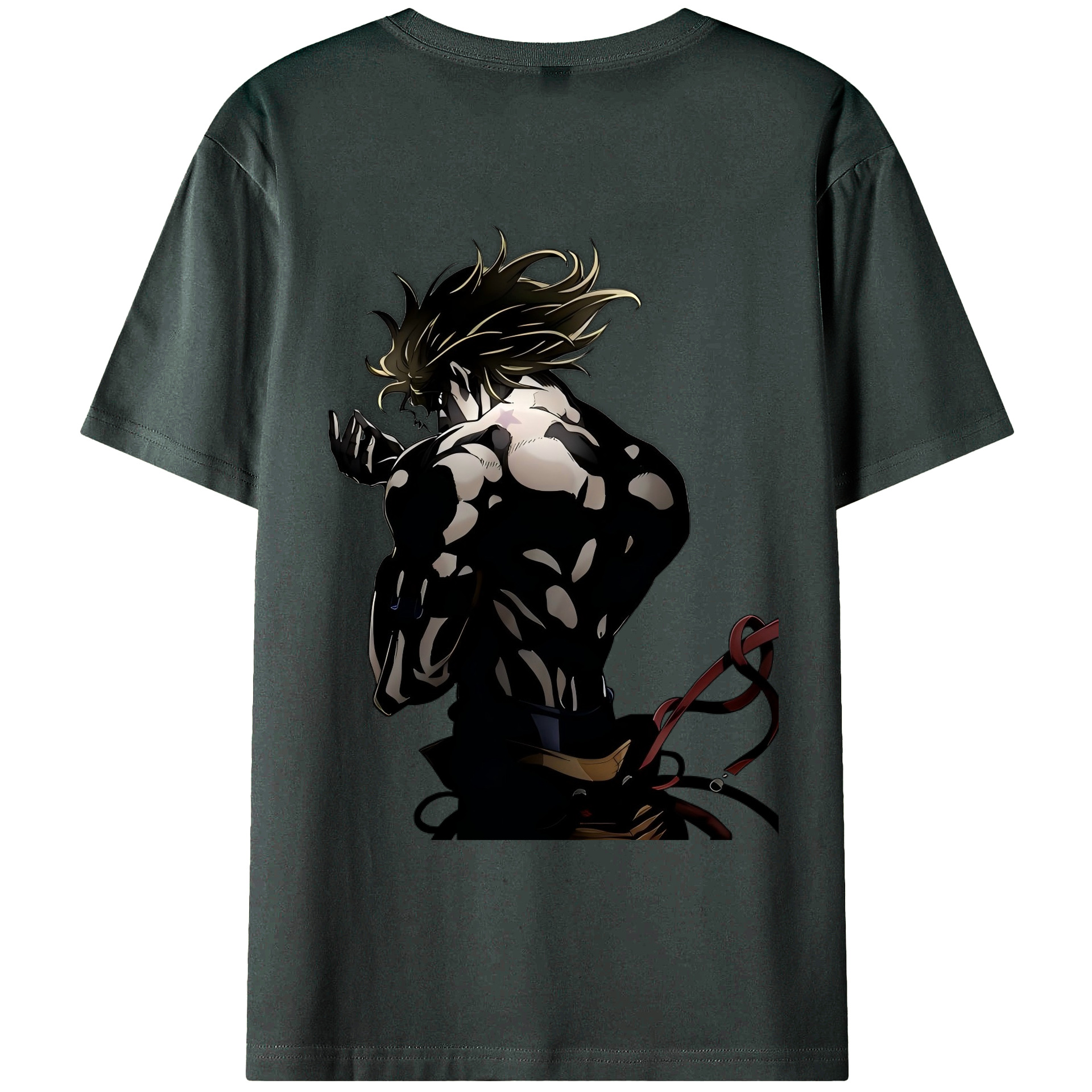 （画像用） ジョジョの奇妙な冒険 ディオ?ブランドー JoJo's Bizarre Adventure Dio Brando 綿100％ メンズ半袖Tシャツ（バックプリント） 通気性